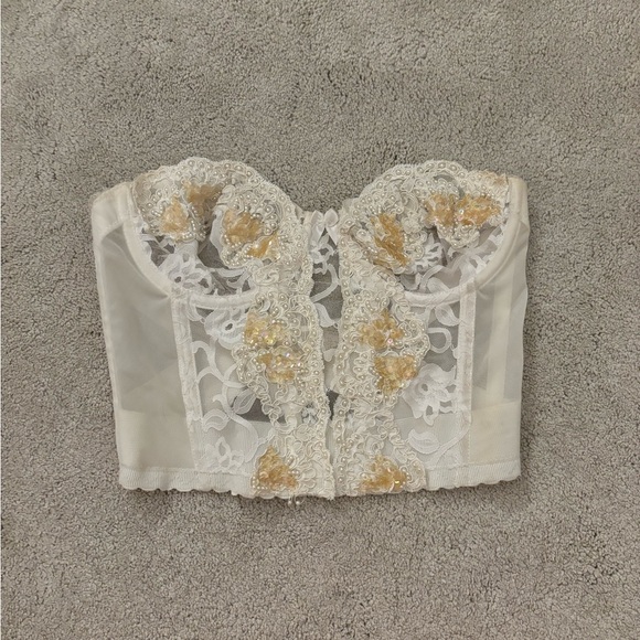Vintage beaded corset top - Picture 1 of 3